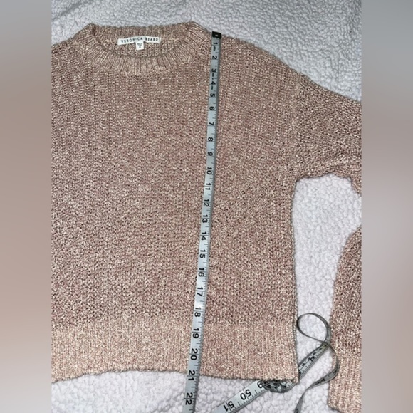 VERONICA BEARD Leah Crewneck Pullover Open Knit Sweater - Rose Gold - Size M‎ - Picture 8 of 9